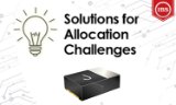 Solutions for Allocation Challenges.