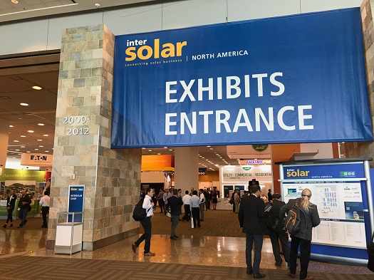 Intersolar North America exhibits entrance.