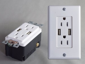 Canal TR series USB duplex receptacle.