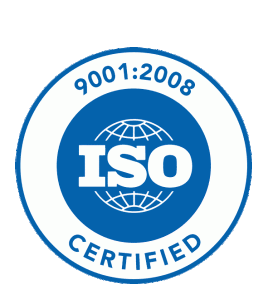 ISO 9001:2008 certified badge.