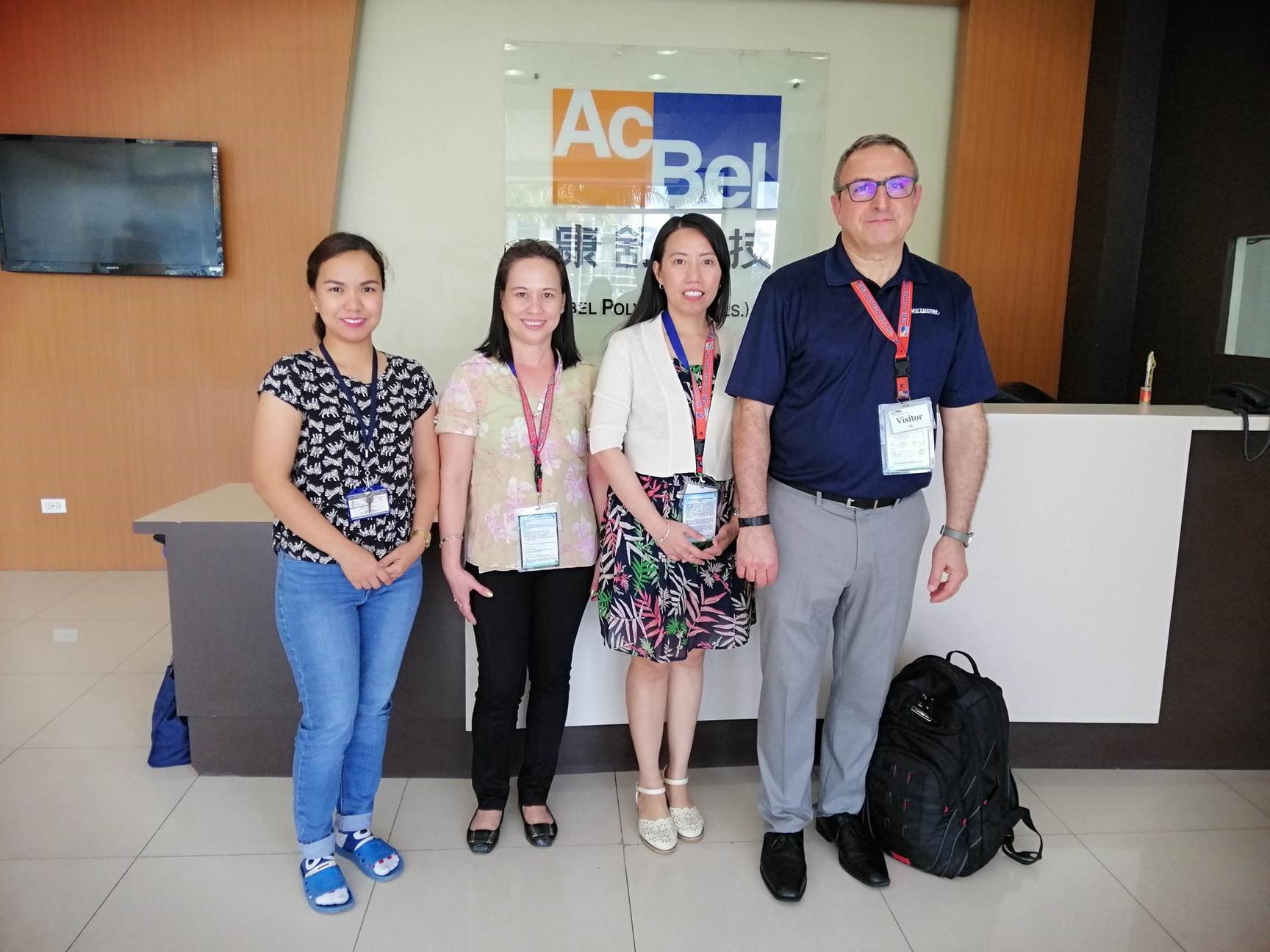 IBS and Ametherm representatives at the Acbel facility.