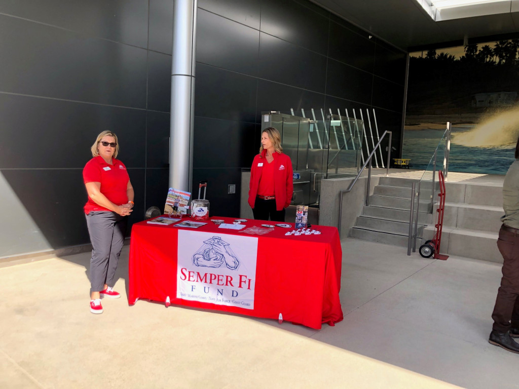 The Semper Fi Fund booth at Viasat's Technology fair.